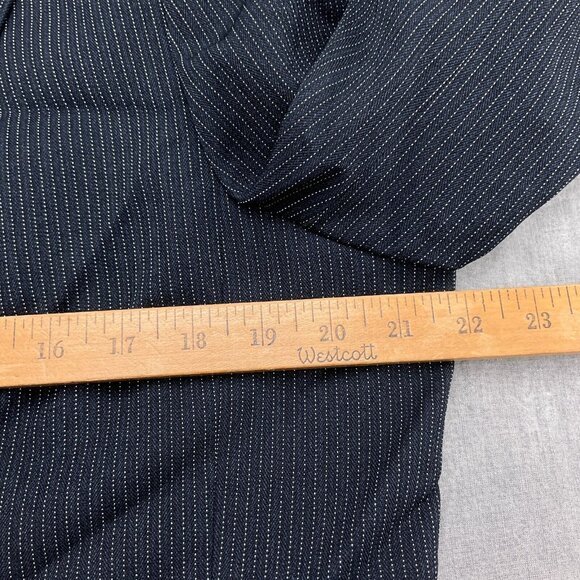 Le Suit Collections Blazer Women 16 Navy Blue Pinstripe Peak Retro Classic NWT - Picture 5 of 12